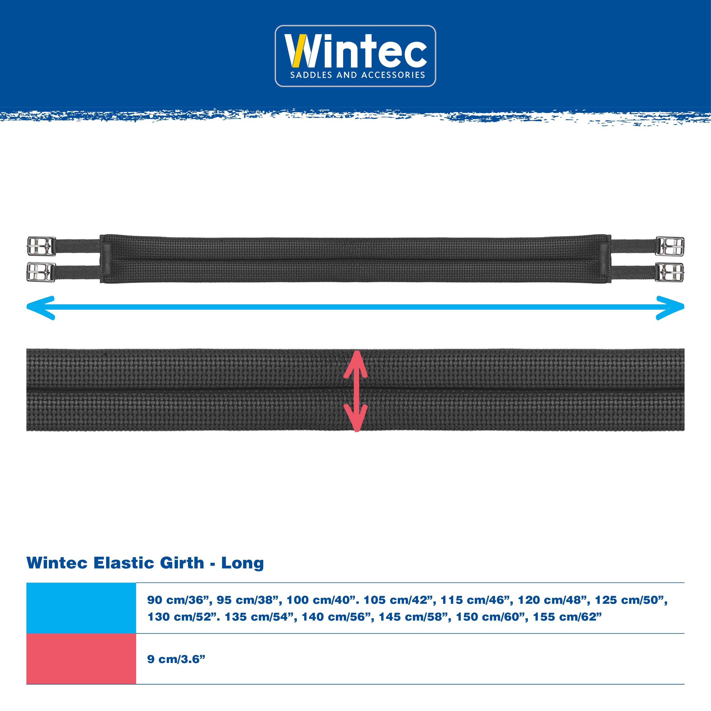 Wintec Elastic Girth in Newmarket Brown Colour