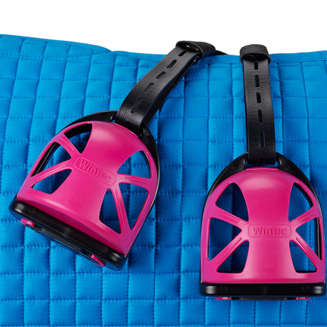 Wintec Kids Cage Stirrups in pink