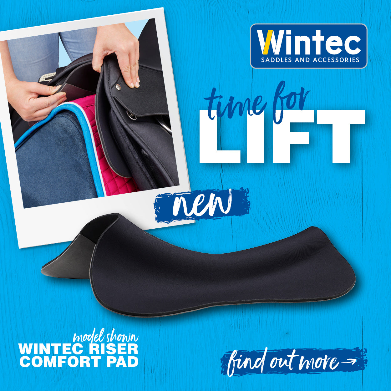 Reflex Riser Pad Blue Wintec Riser Comfort Pad – Wintec Saddles