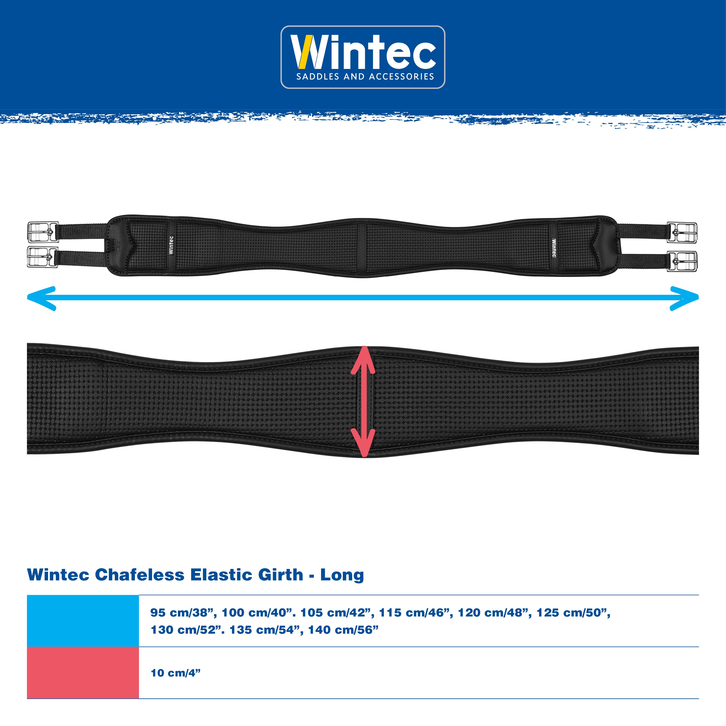 Wintec Chafeless Elastic Girth (long)