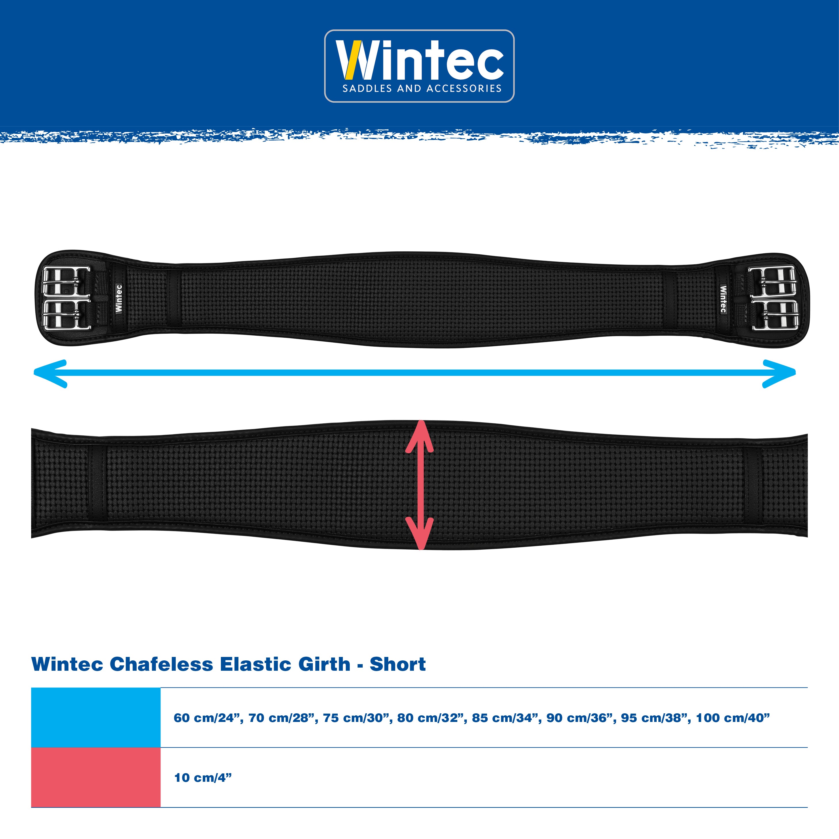 Wintec Chafeless Elastic Girth (short)